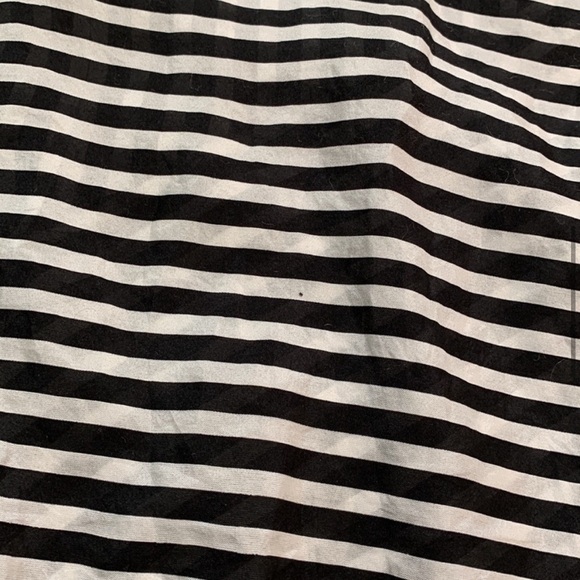 Silk tunic tank top black and white stripe size 10 - Picture 5 of 7